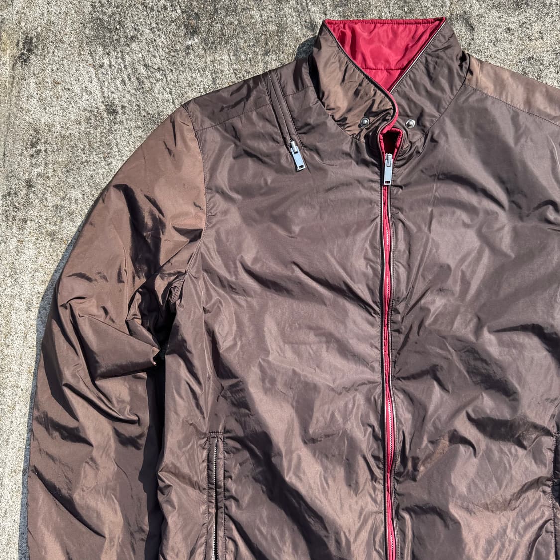 [M] 00s Gucci 구찌 나일론 봄버 자켓 상품이미지5