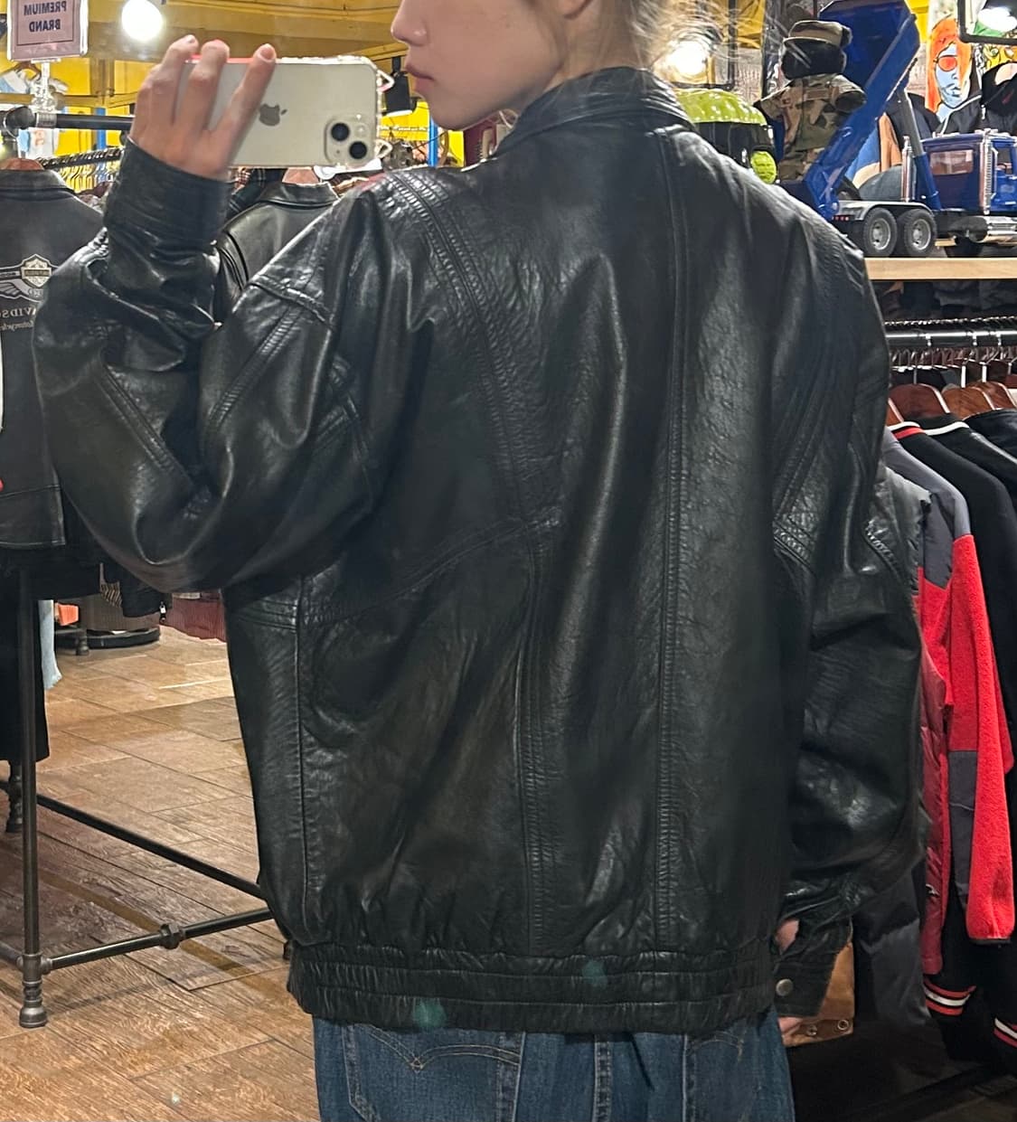 [HI] VTG 블랙 가죽 자켓 상품이미지5