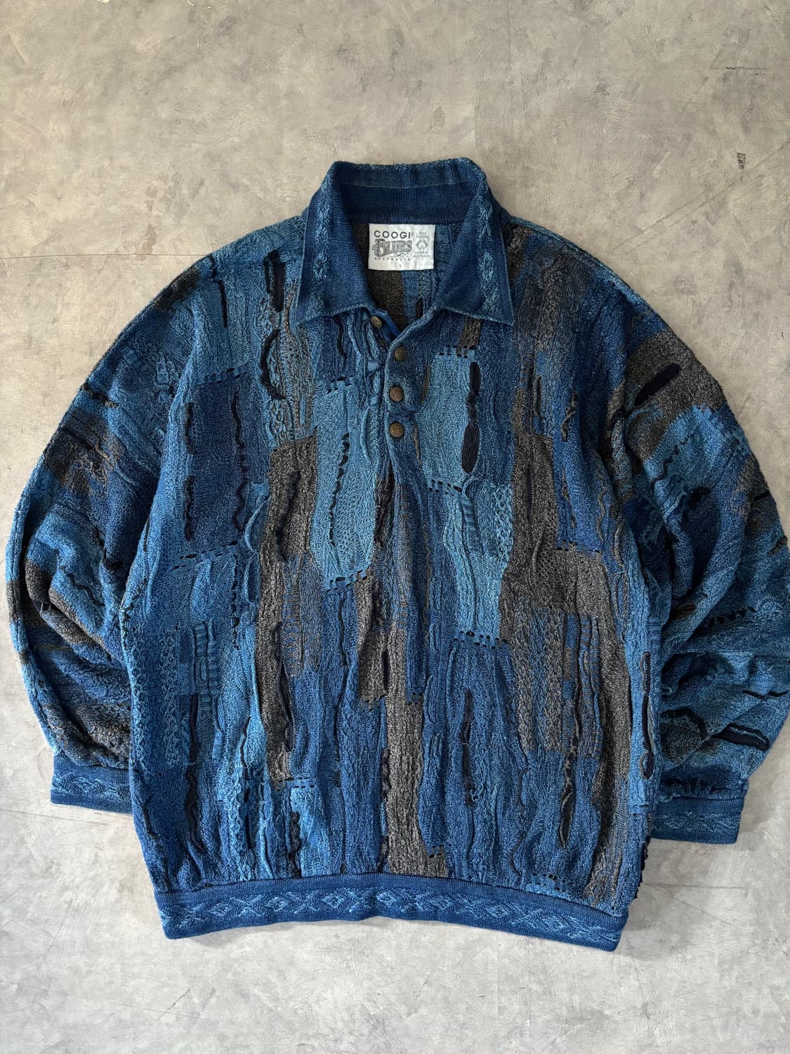 Coogi 쿠지 블루 3D 케이블 니트  상품이미지4