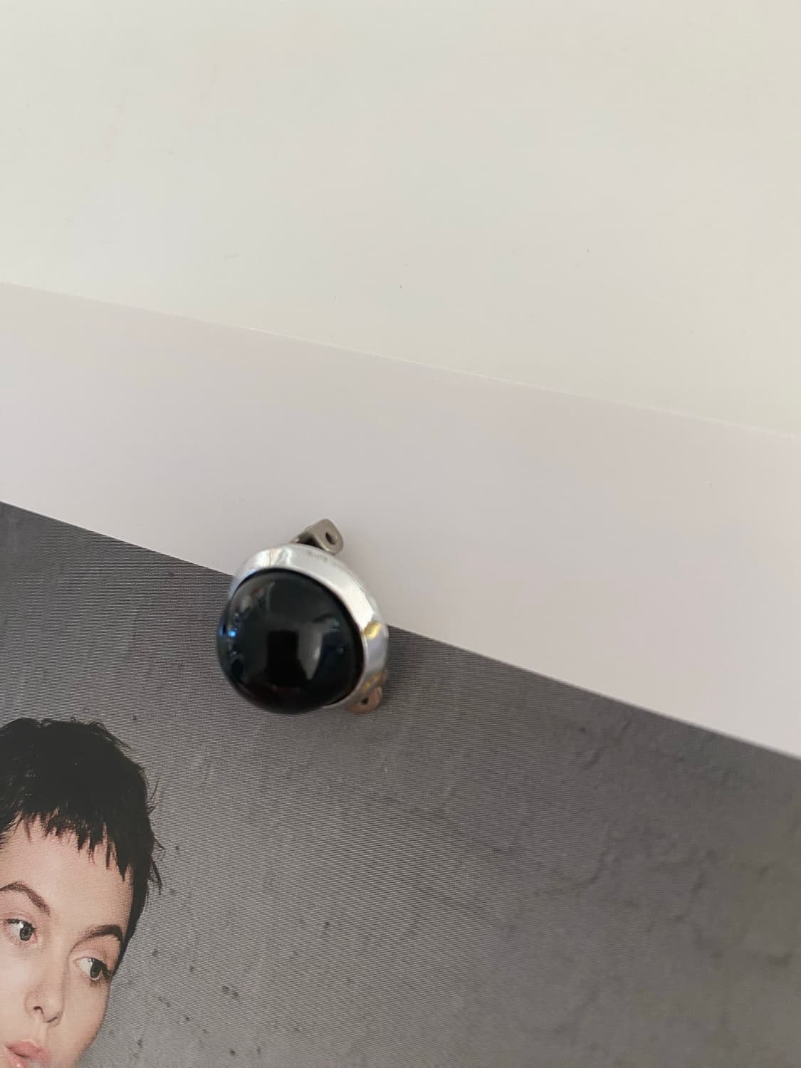 수입 빈티지 블랙돔 귀걸이 이어링  상품이미지3