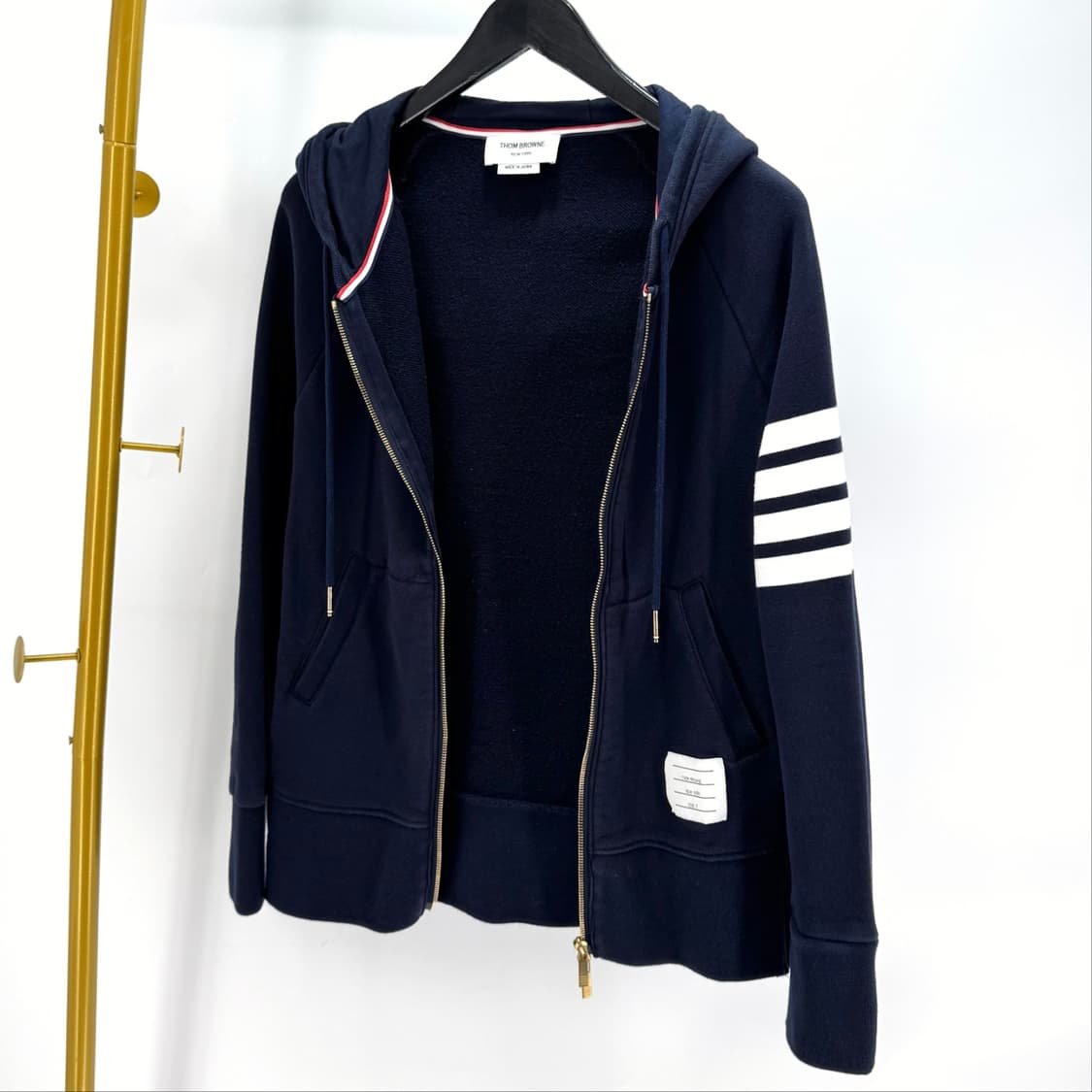 [3사이즈] 톰브라운 사선완장 후드집업 네이비 (MJT022H) 상품이미지6