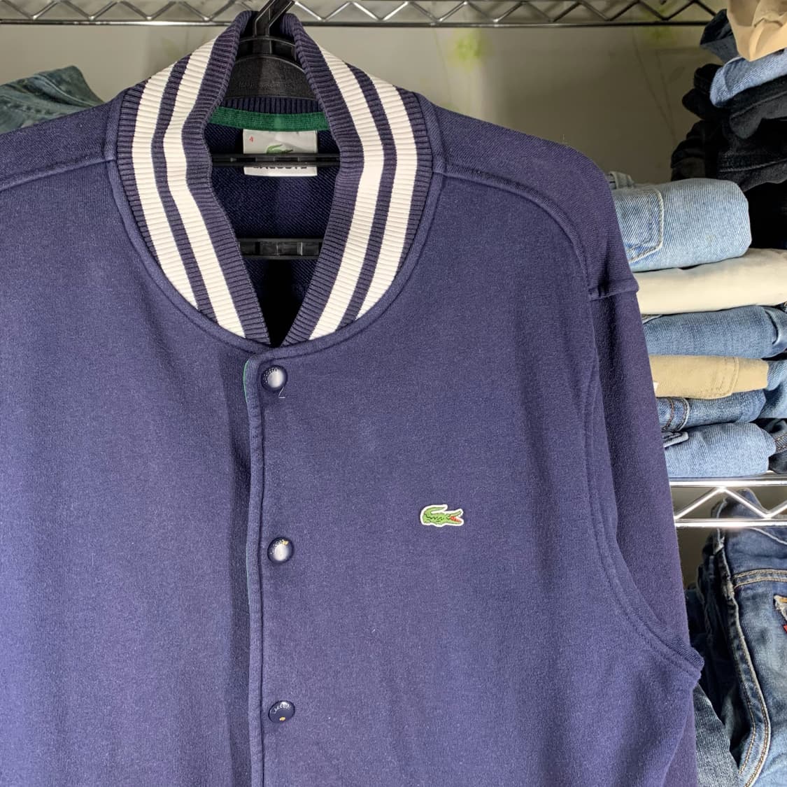 [L] 라코스테 스몰로고 코튼 바시티자켓 상품이미지1