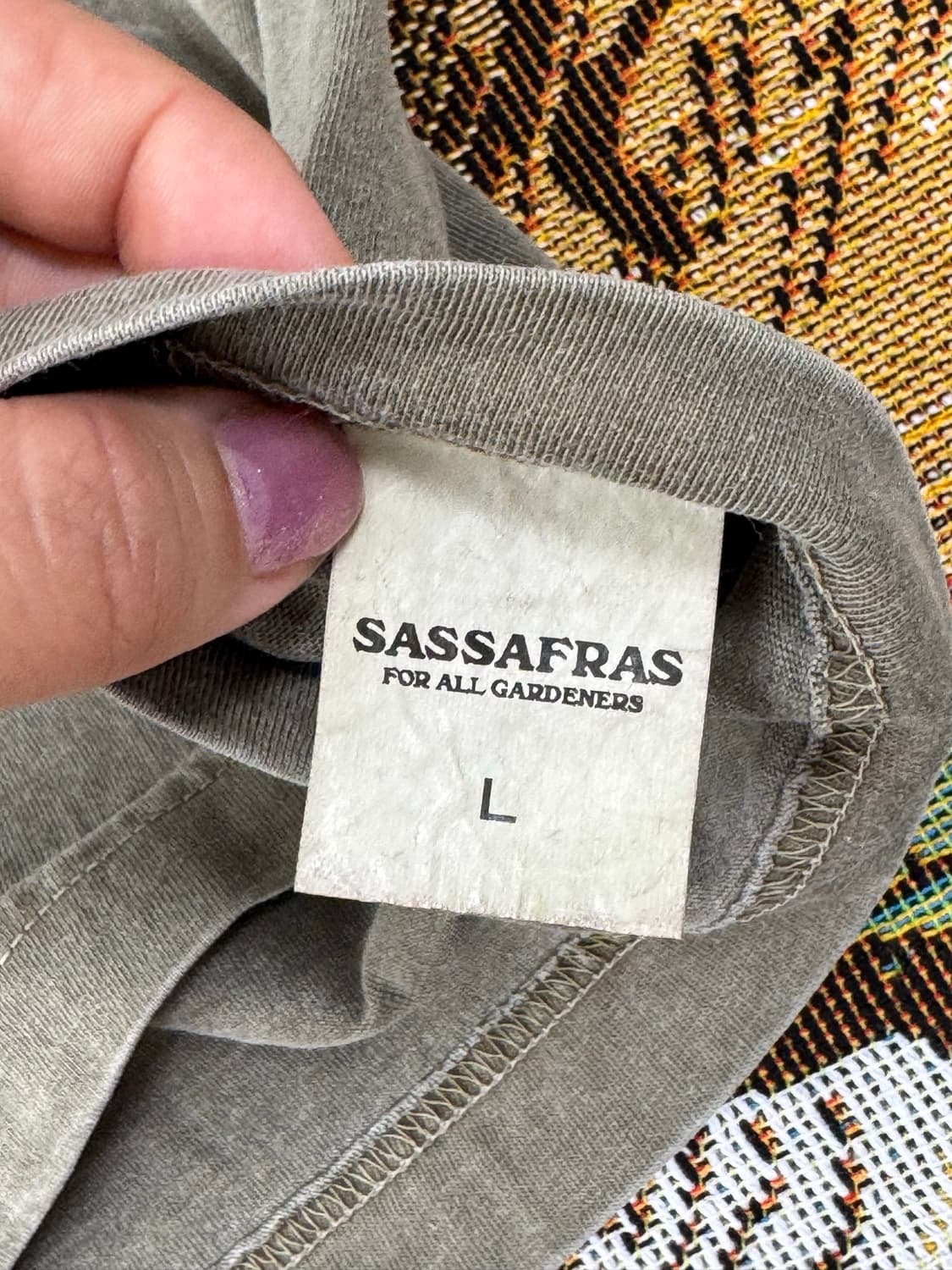 SASSAFRAS 사사프라스 가드닝 로고 피그먼트 티셔츠 상품이미지5