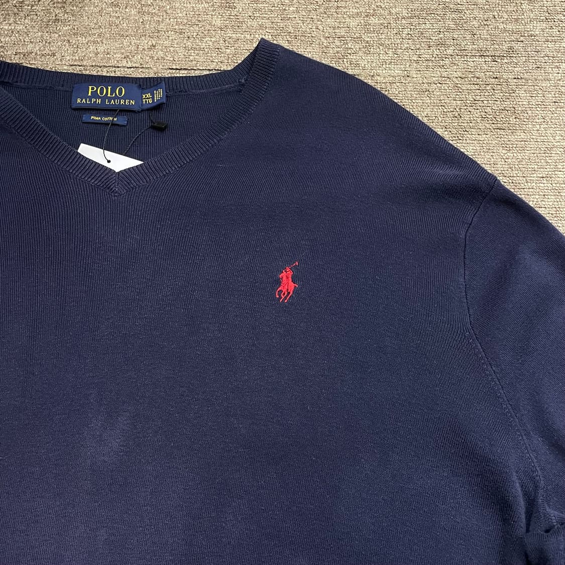 (L) POLO 폴로 랄프로렌 피마코튼 브이넥 니트  상품이미지3