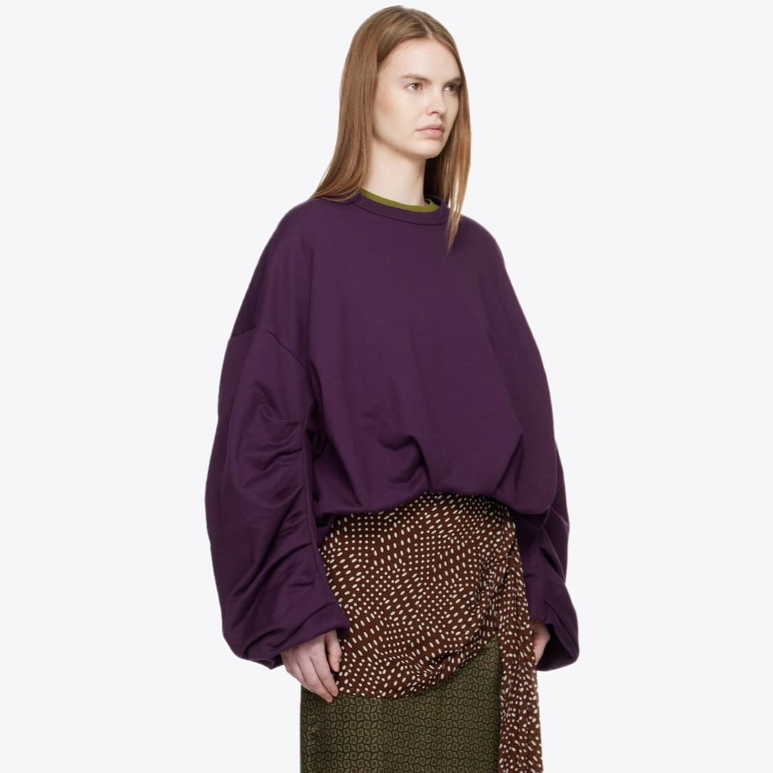 [L]드리스반노튼 26ss 드레이프 스웨트셔츠/퍼플 상품이미지3