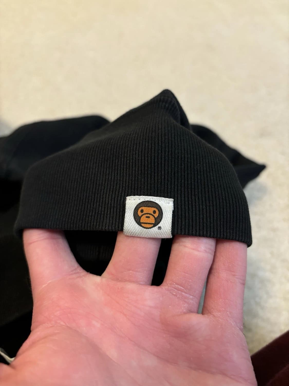 OG 베이프 x 카우스 베이비 마일로 후드티 블랙 상품이미지4