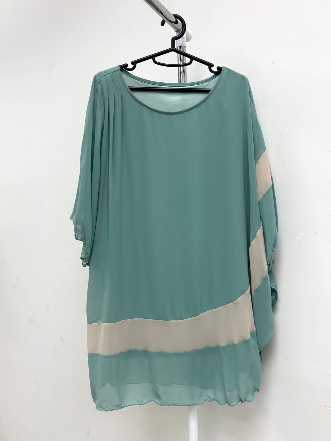 빈티지 민트 블라우스 원피스 상품이미지6