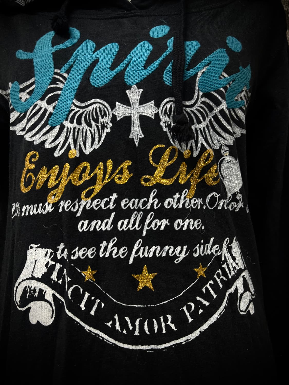 [00‘s] Wings&Cross Print Hoodie Sleeve 상품이미지8