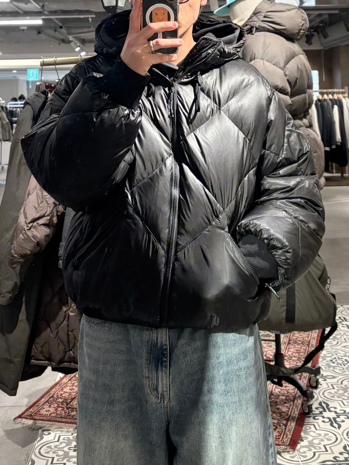 펜필드 25fw 라이엇 덕다운 플라이트 패딩 블랙 L 상품이미지6