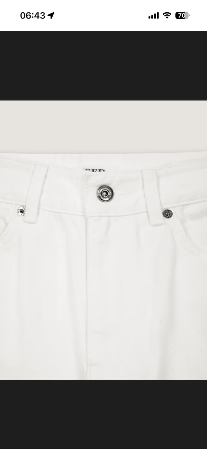 게드 화이트 퓨어 코튼 데님 팬츠 구해요 상품이미지4