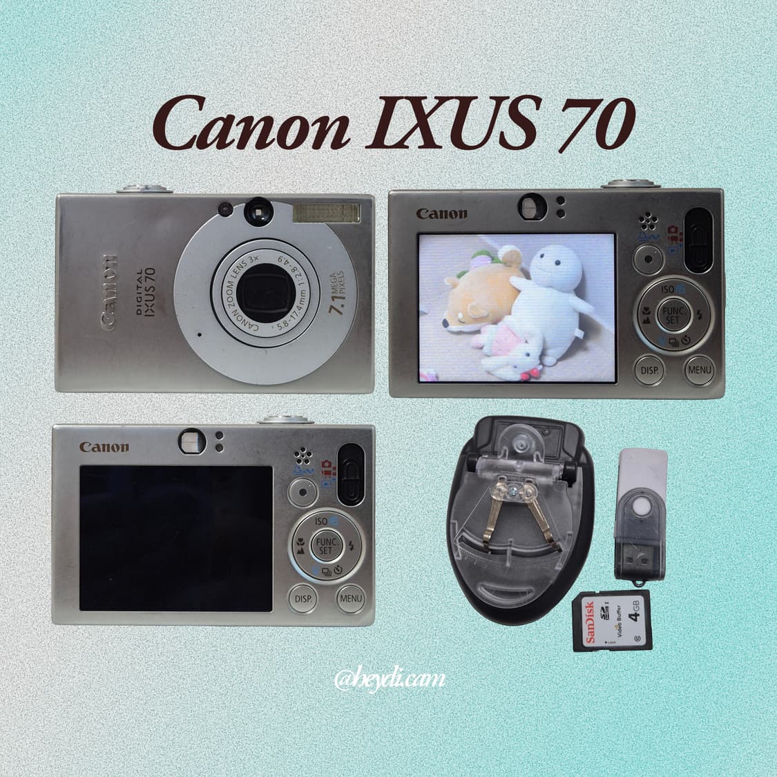 (강민경 아이브 리즈 은채) 캐논 ixus70실버 (SD1000) 상품이미지2