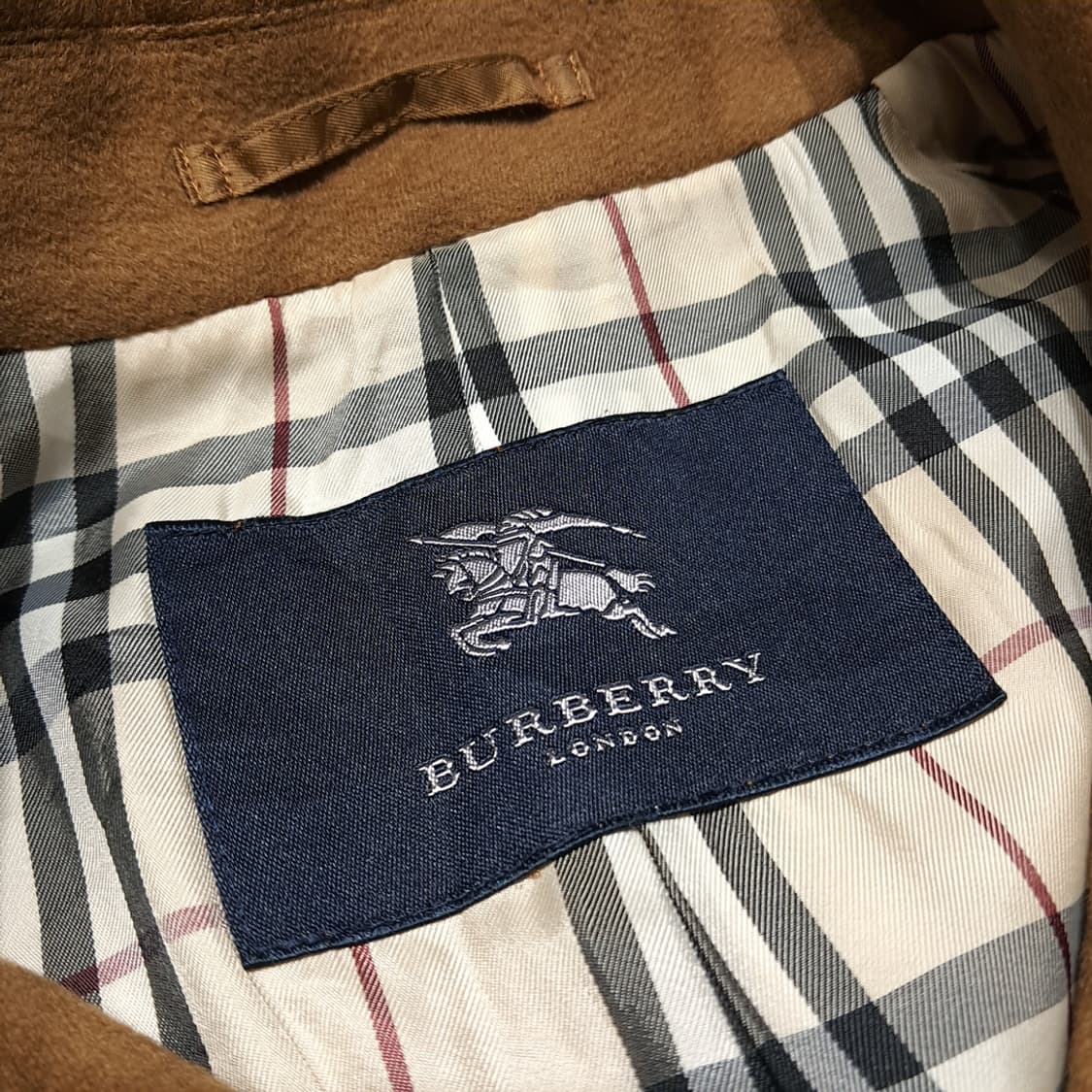 CN985W L 버버리 클래식카멜 노바체크 라이닝 울 롱코트 상품이미지3