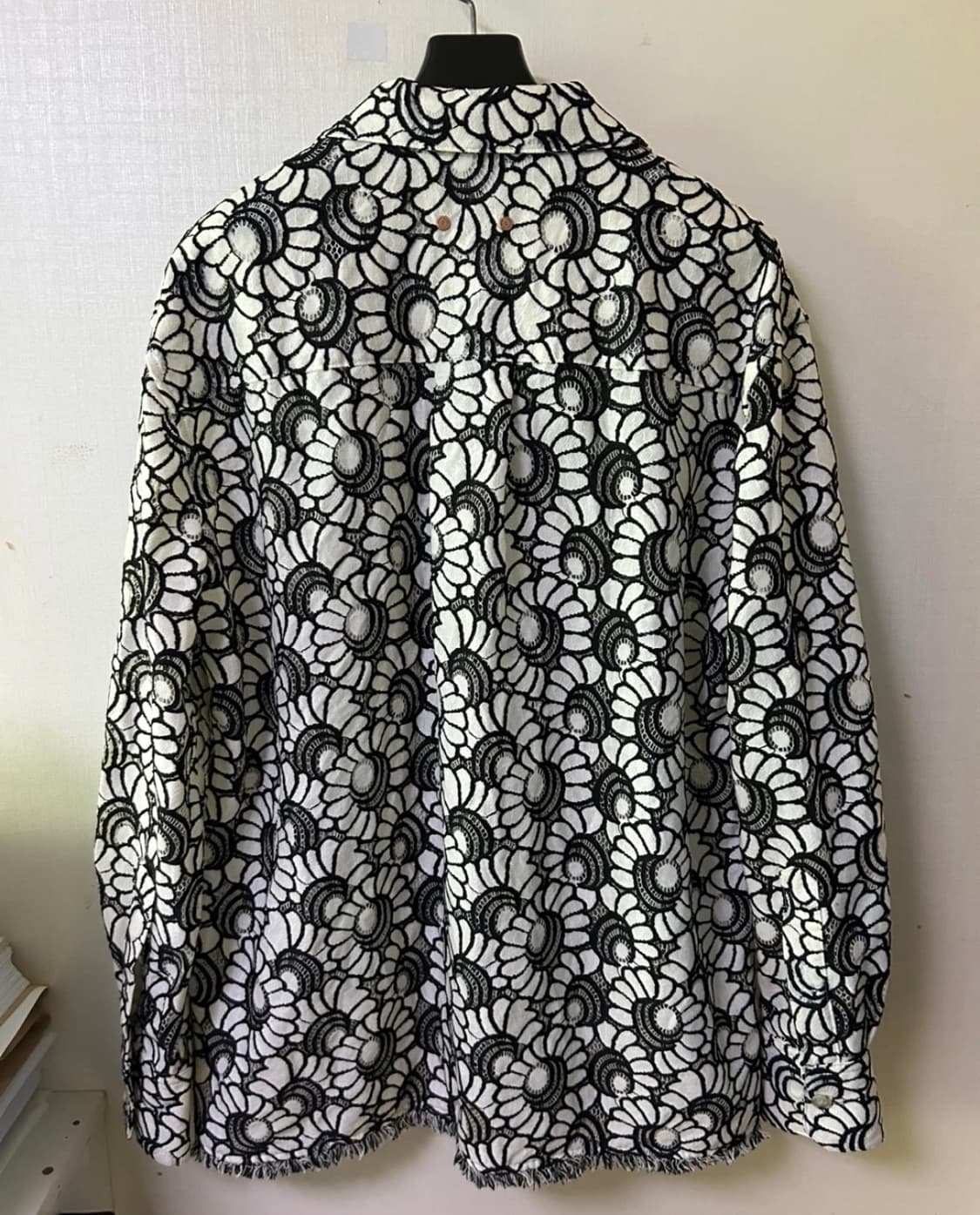 앤더슨벨 플라워 엠브로더리 오픈 카라 셔츠 M 상품이미지2