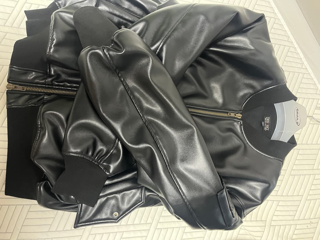 에모스탠스클럽 레더 봄버 자켓 1사이즈 상품이미지2