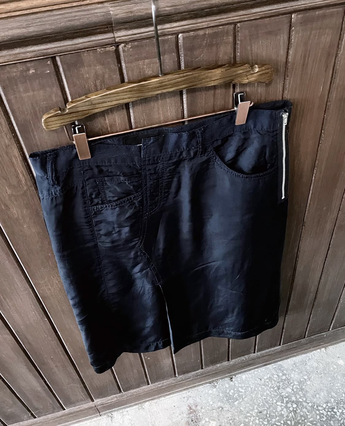 COMME DES GARCONS draped skirt navy 상품이미지2