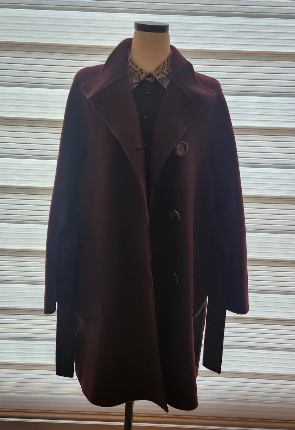 MCM  버건디 핸드메이드 코트 ●표기사이즈 4 (55~77) 상품이미지1