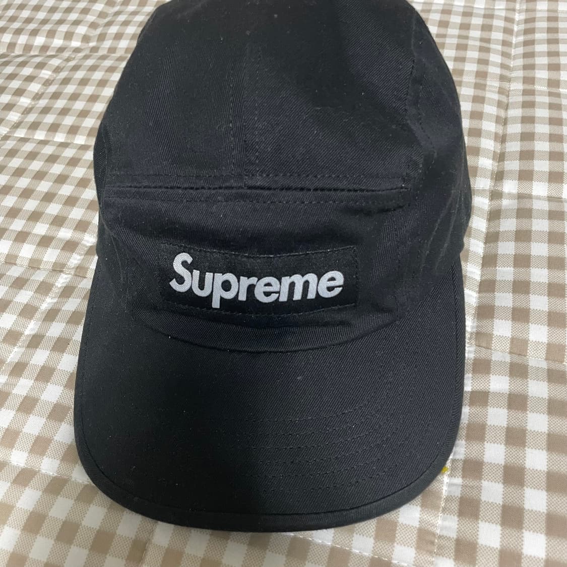 24FW 슈프림 워시드 치노 트윌 캠프캡 블랙 상품이미지1