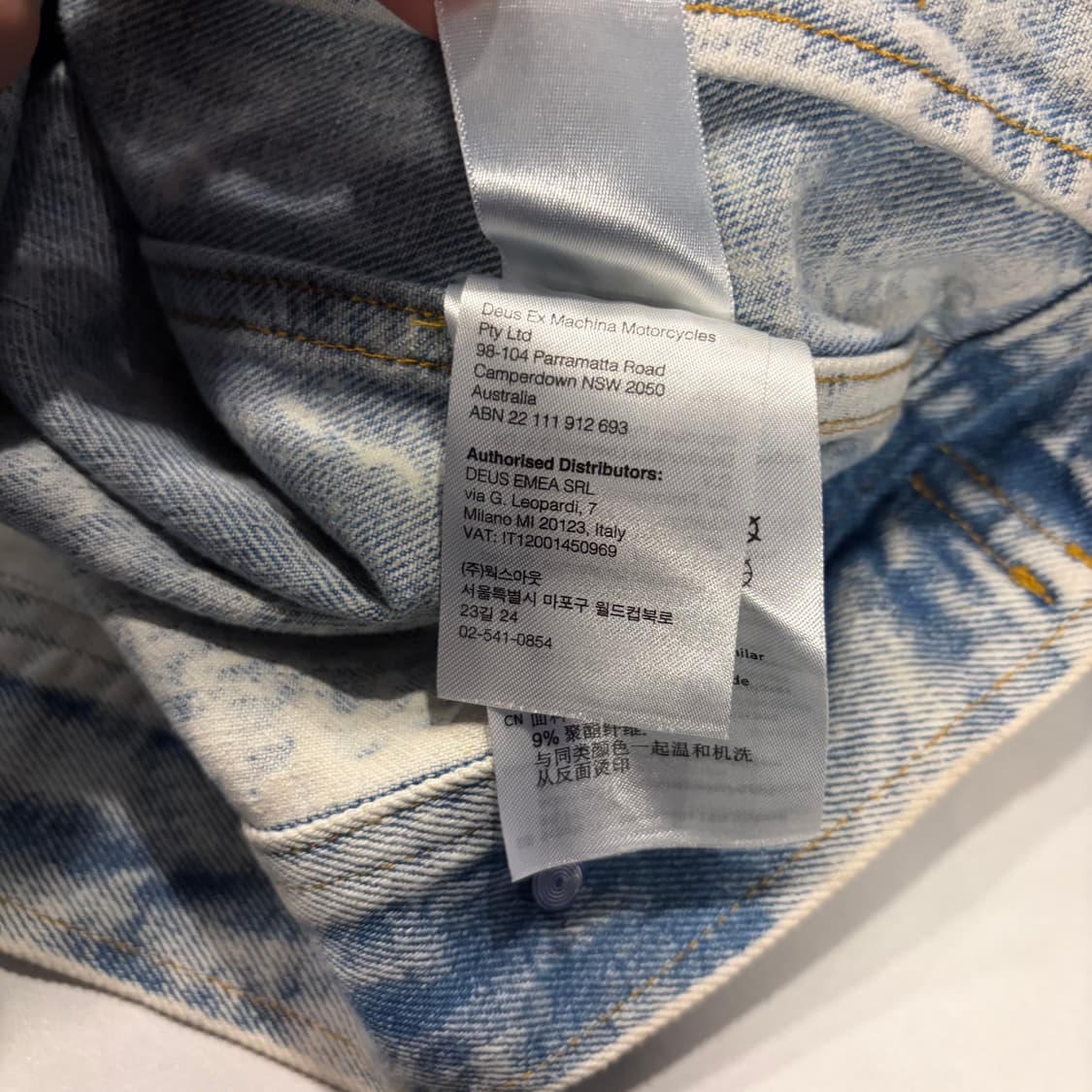 [L] 데우스 데님 워크 자켓 아이스 스톤워싱 D495 상품이미지9