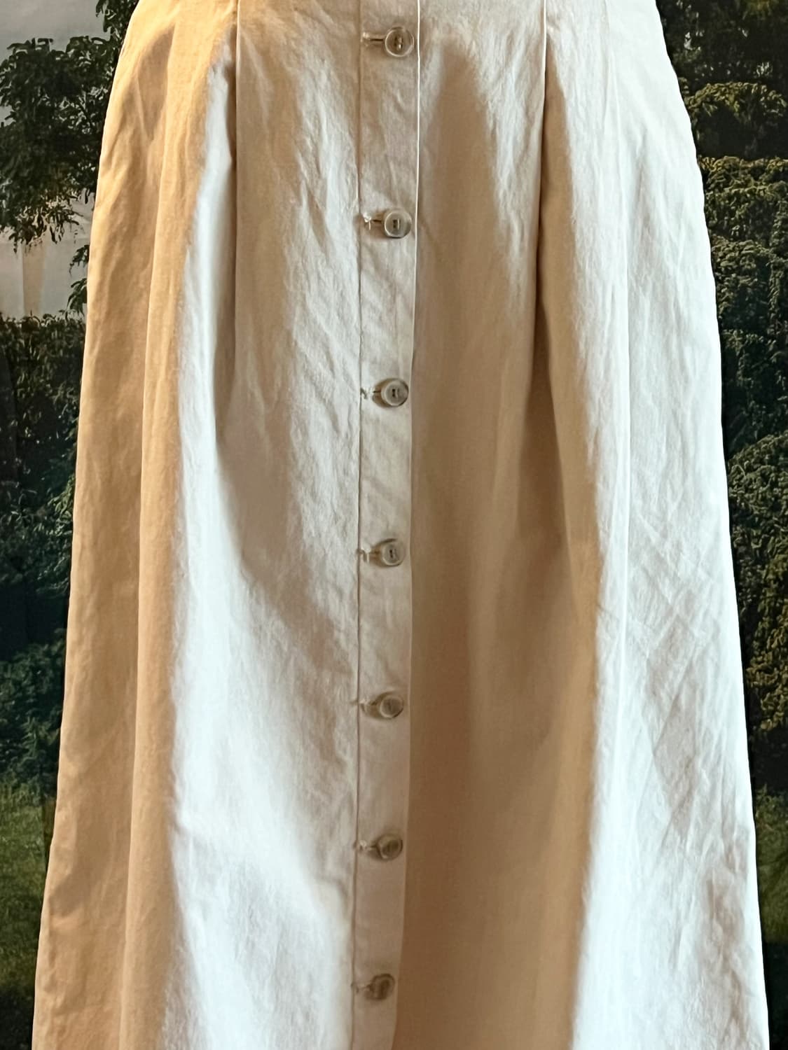 Button Detail Cotton Midi Skirt 상품이미지2