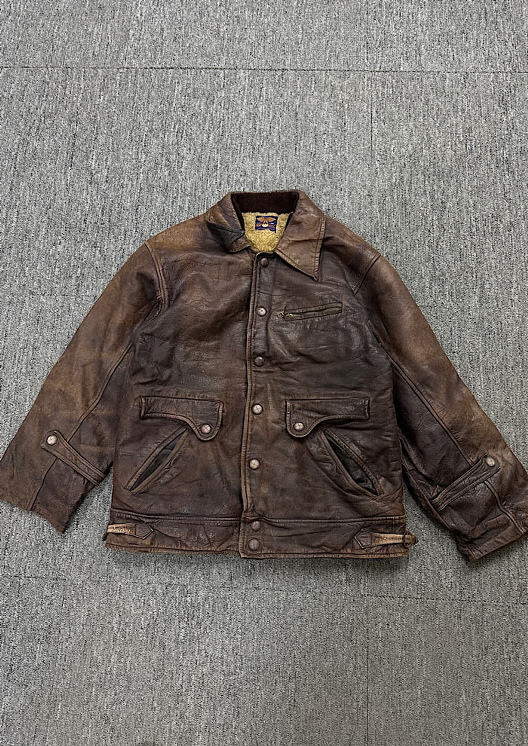 리얼 빈티지 레더 자켓  상품이미지1