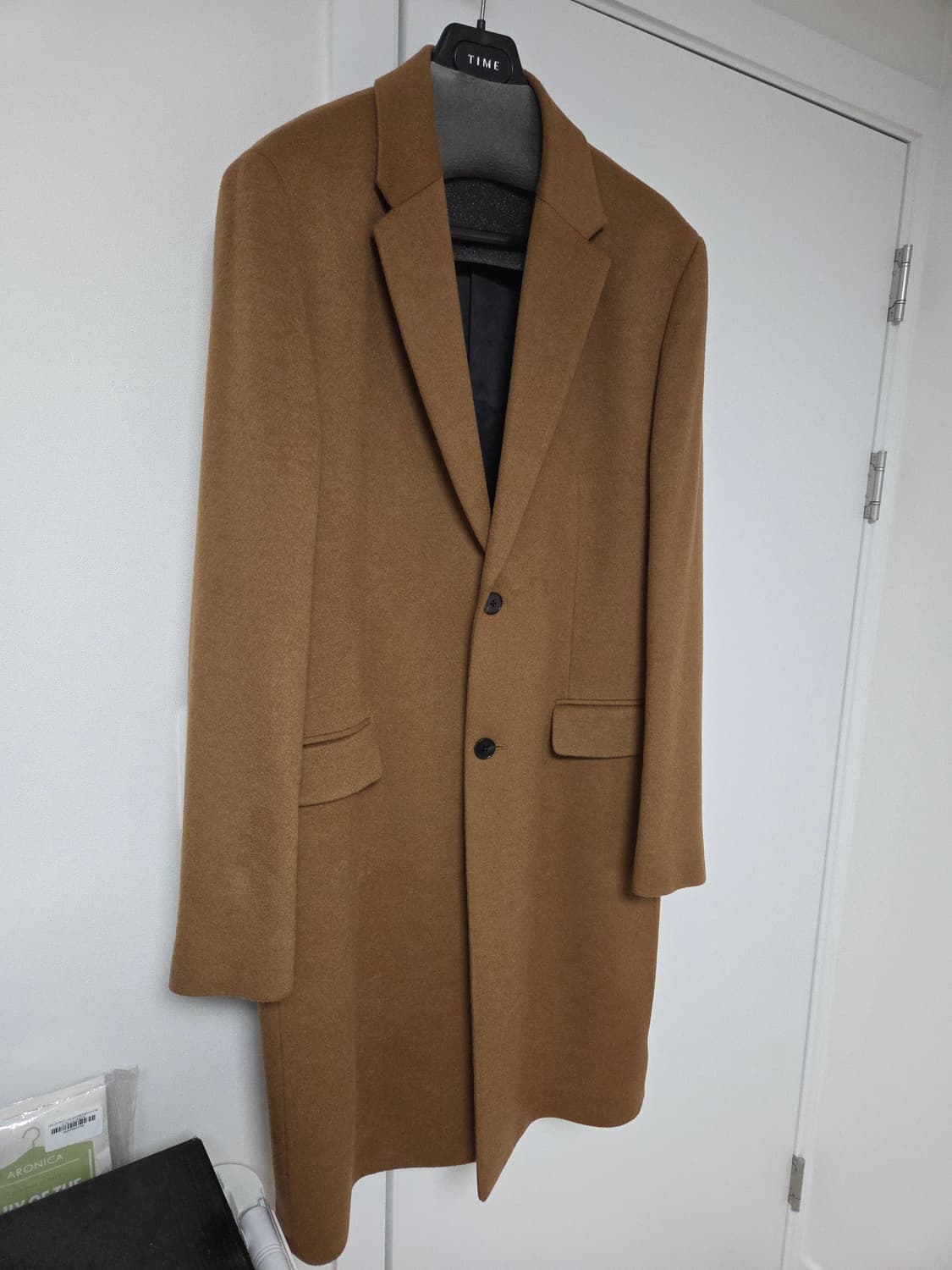 [새상품] 타임옴므 캐시미어100 싱글코트 카멜 105 상품이미지2