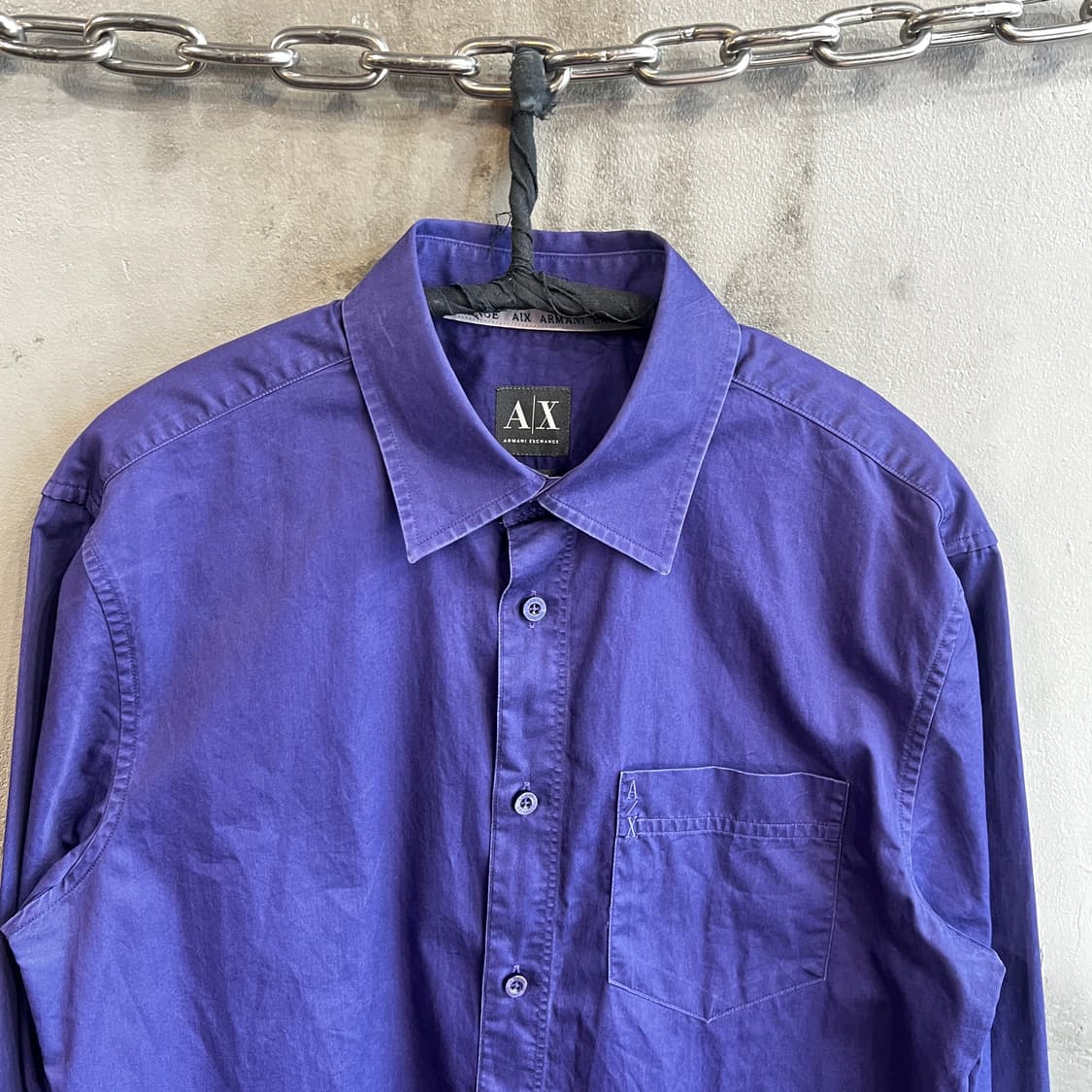 아르마니 익스체인지 퍼플 버튼업 셔츠 상품이미지3