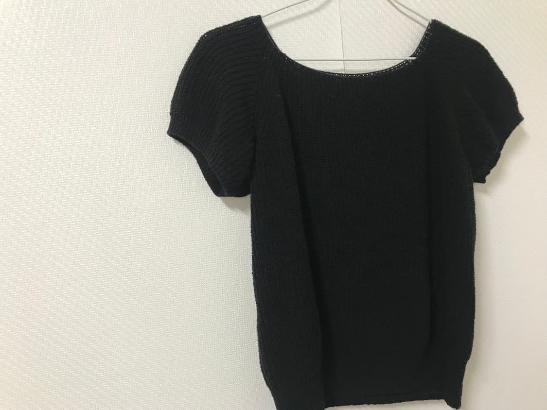 vintage black ballon knit purff top 상품이미지3