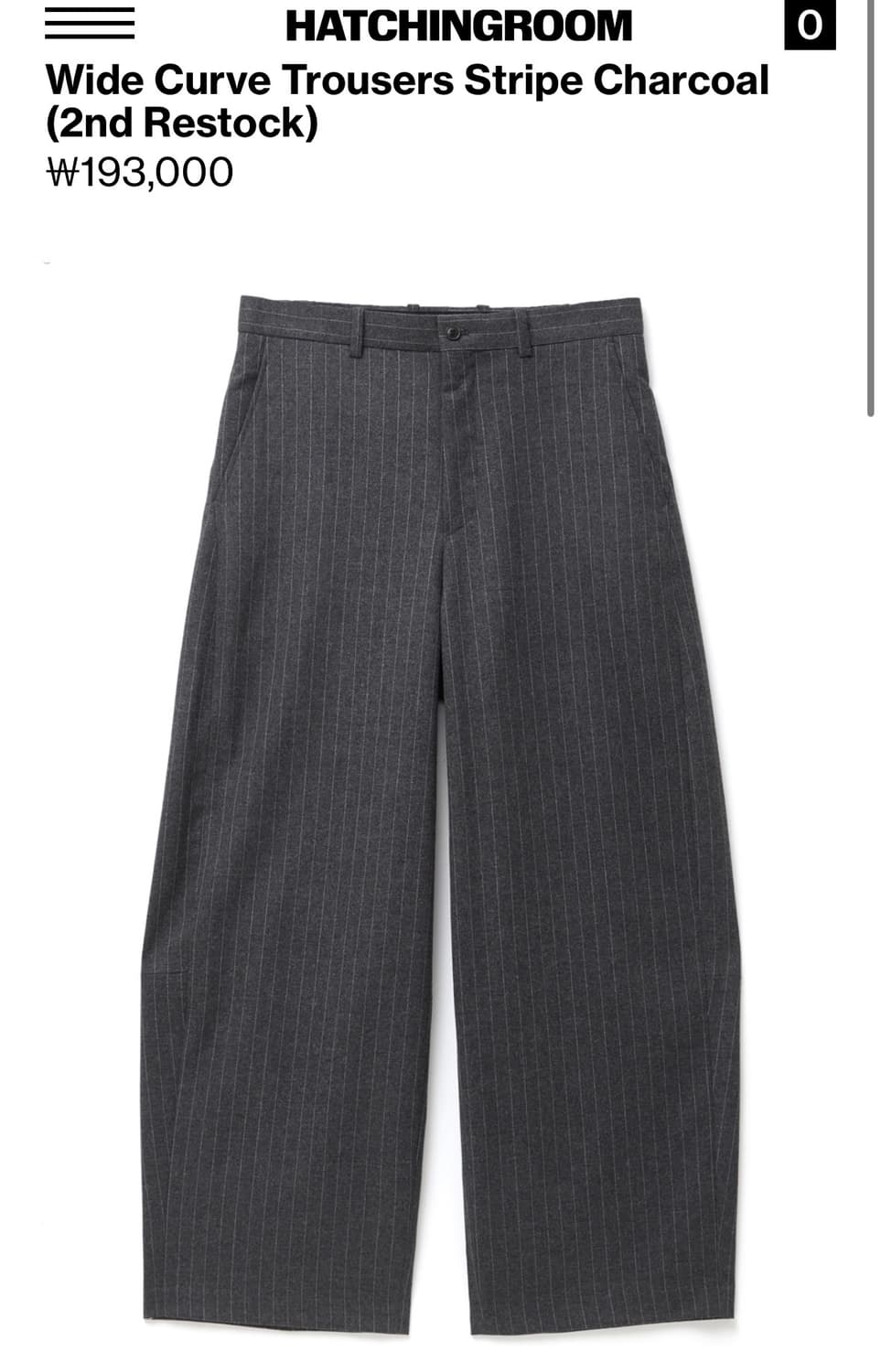 (3) 해칭룸 Wide Curve Trousers Stripe 상품이미지1