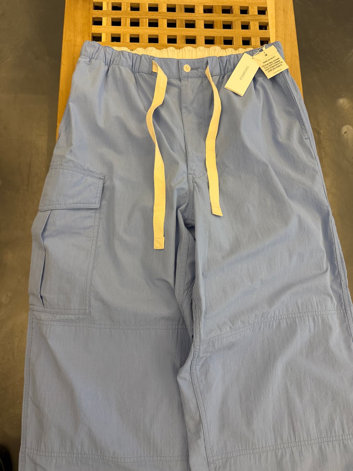 nanamica Wide Cargo Pants 나나미카 스카이블루 팬츠 상품이미지5