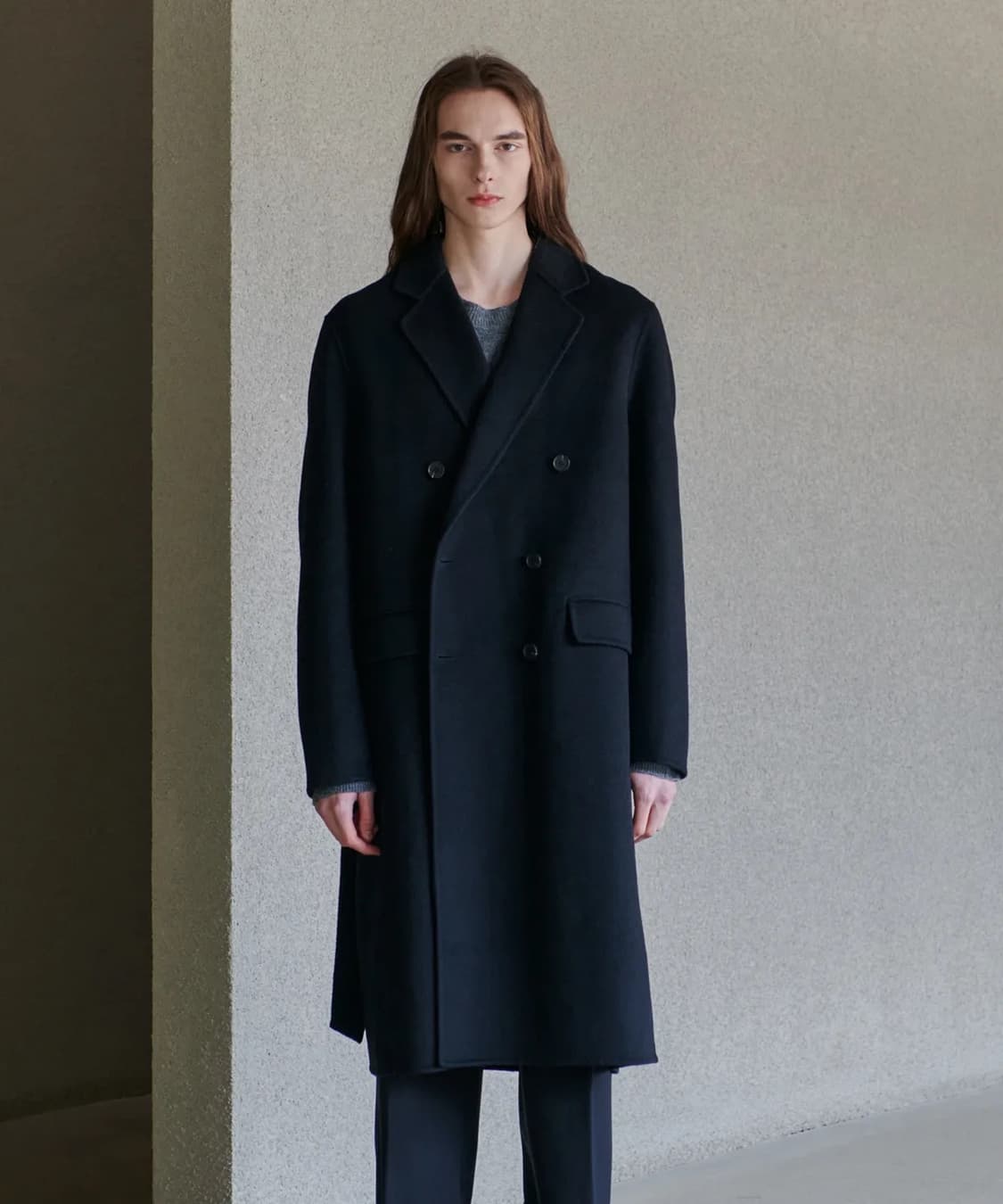 르마드 울 세미오버핏 핸드메이드 코트 블랙 M 팝니다 상품이미지1