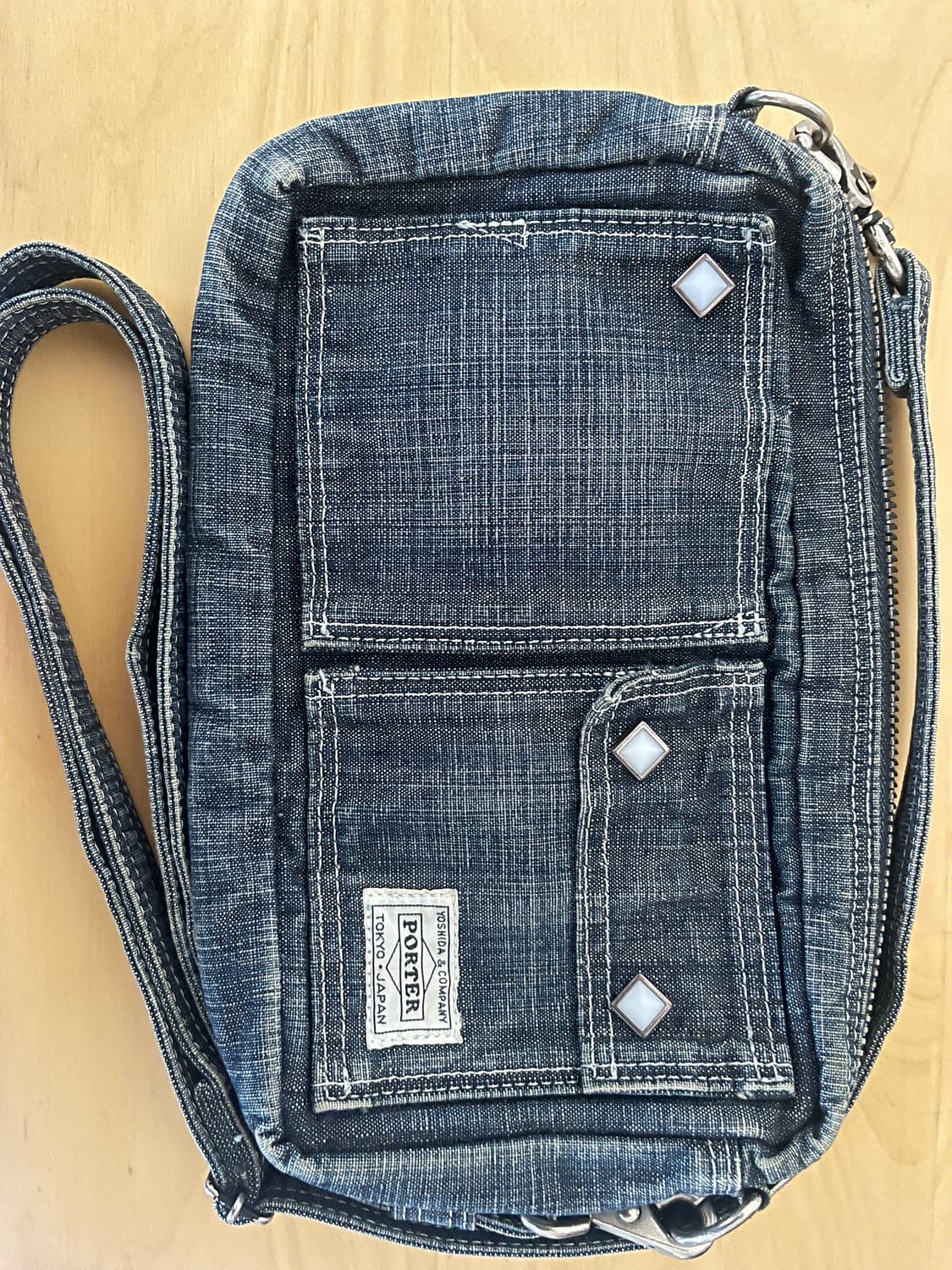 요시다포터 데님 크로스백 상품이미지1