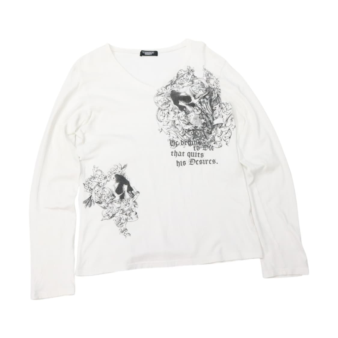 토네이도 마트 스컬 바로크 그래픽 브이넥 긴팔티셔츠 상품이미지1