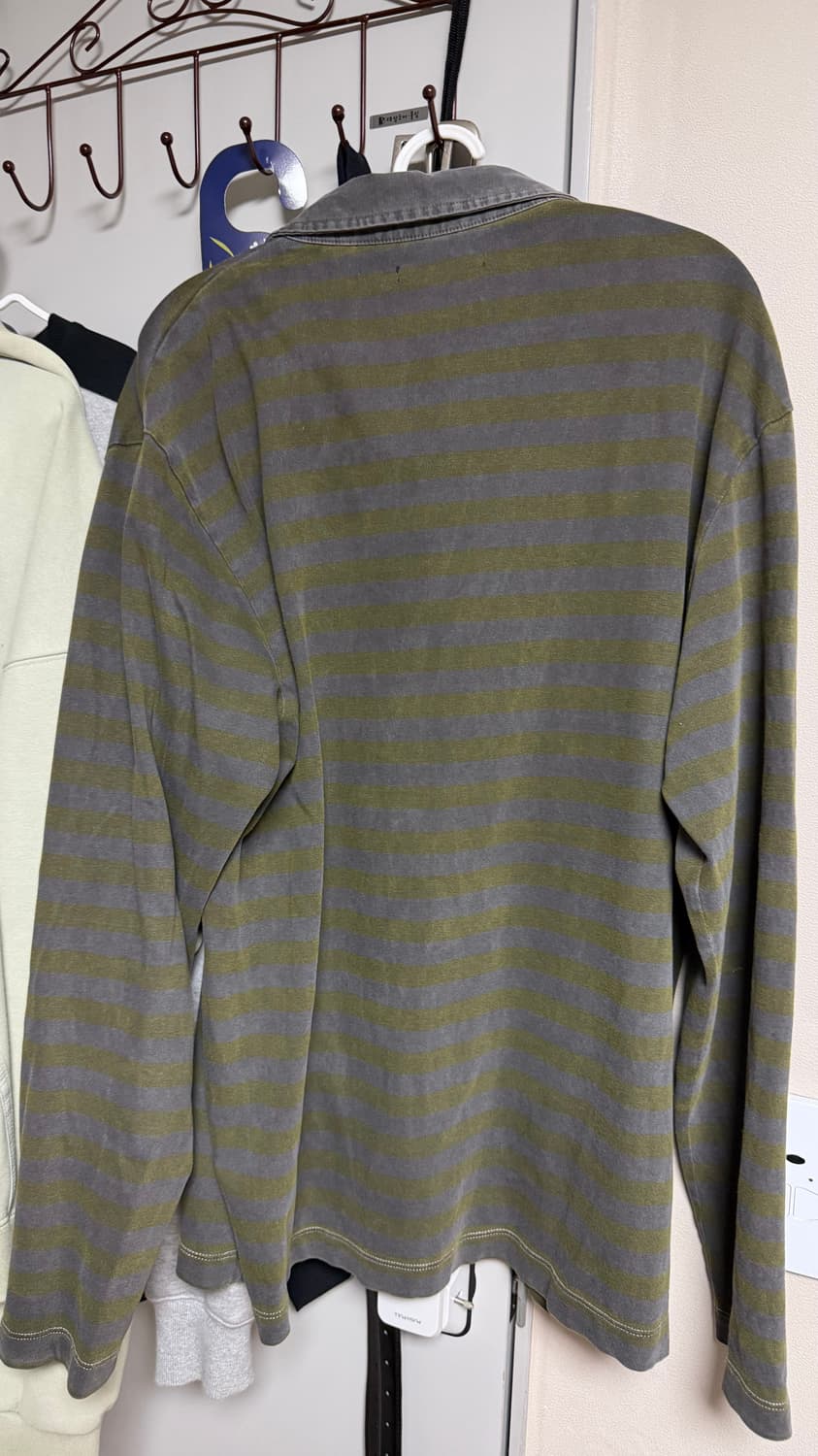 해칭룸 VTG Stripe Polo Tee Dyed Yellow 상품이미지3