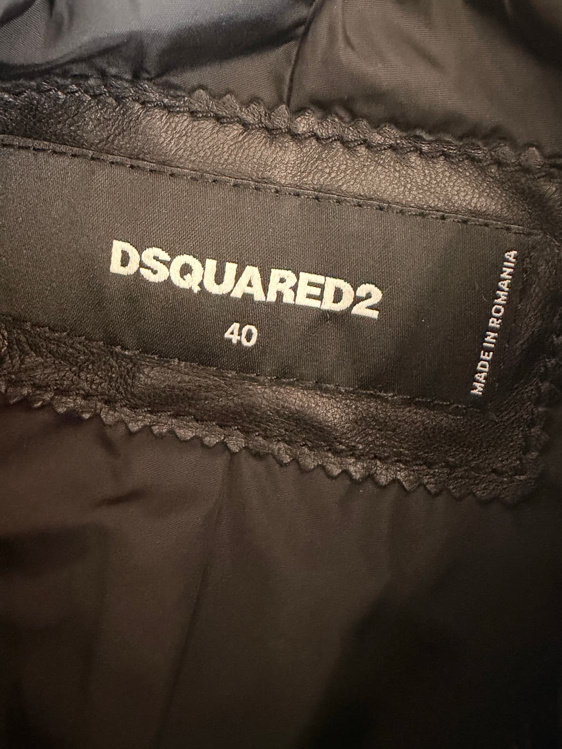 디스퀘어드 레더 바이커자켓 40 상품이미지5