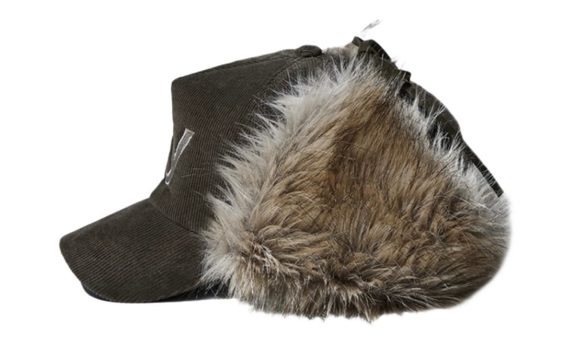 OPEN YY Fur Corduroy Earmuff Cap (Khaki) 상품이미지2