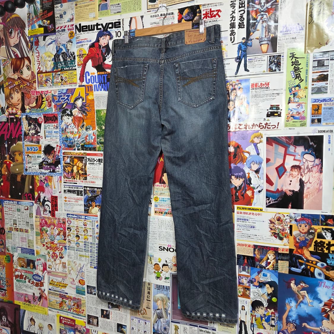 빈티지 중청 워싱 데님 팬츠 상품이미지2