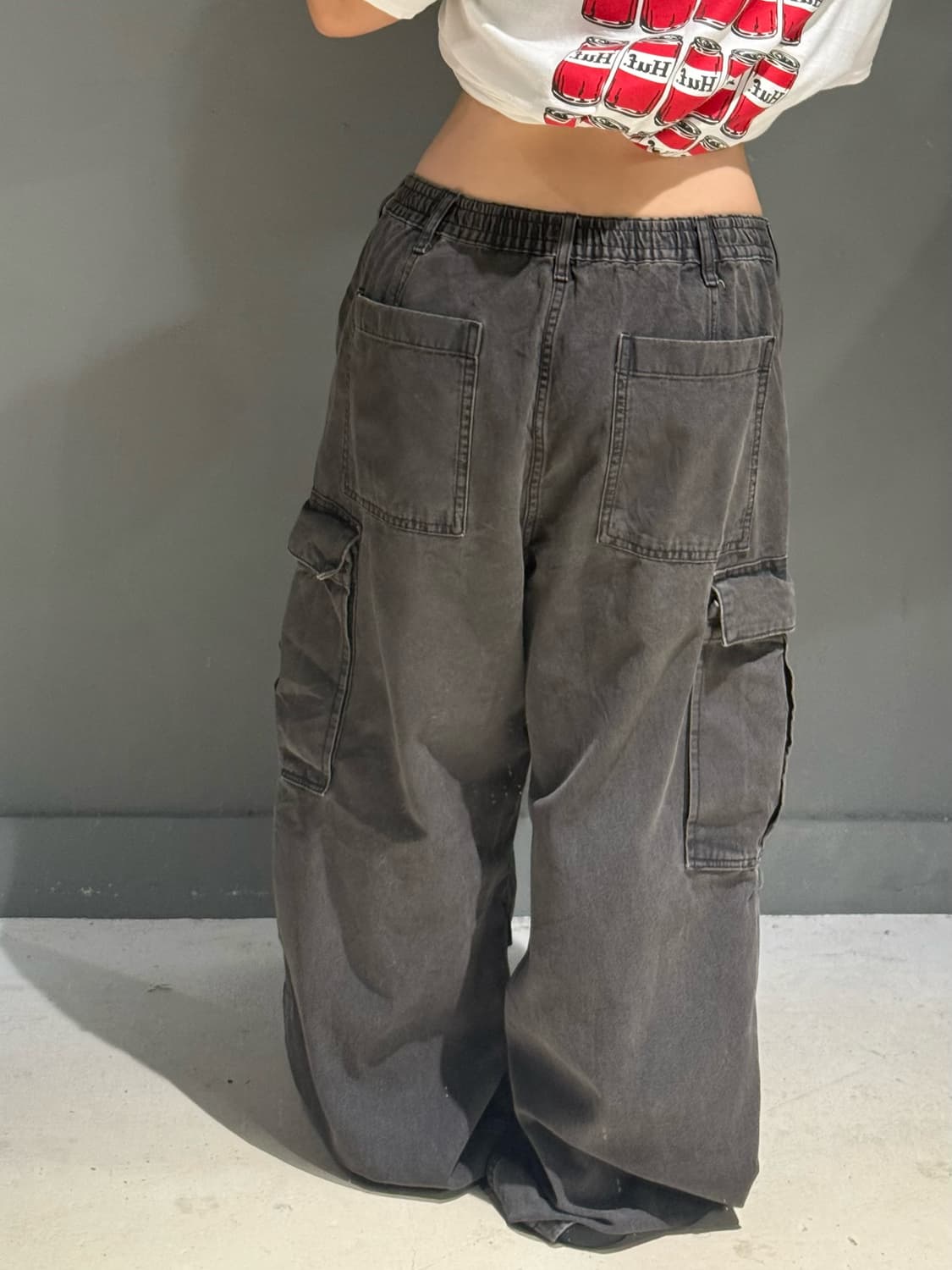 GU super-wide denim cargo pants 상품이미지4