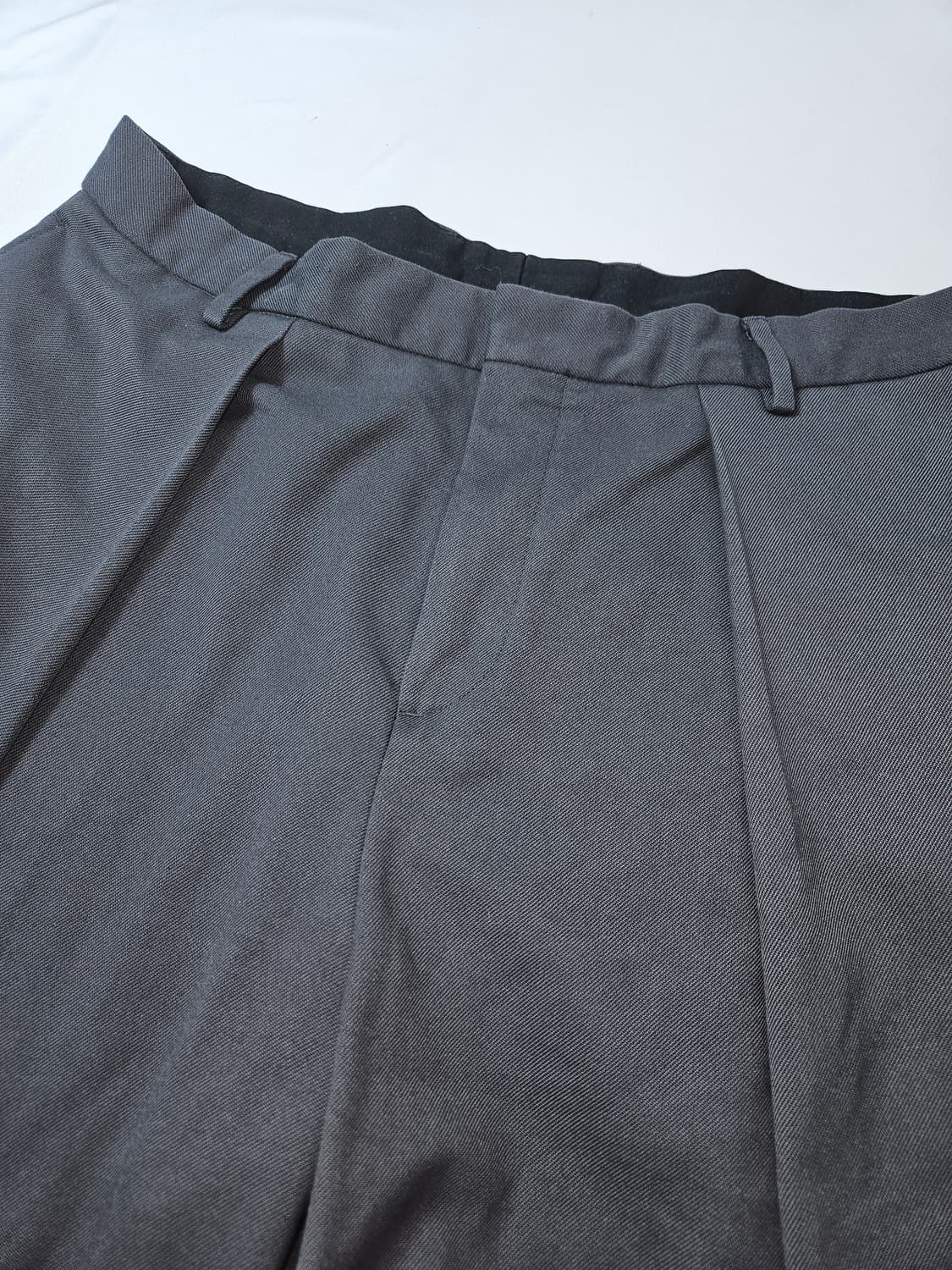 자라 ZARA 맨 핀턱 와이드 슬랙스 팬츠 챠콜그레이 32 상품이미지2