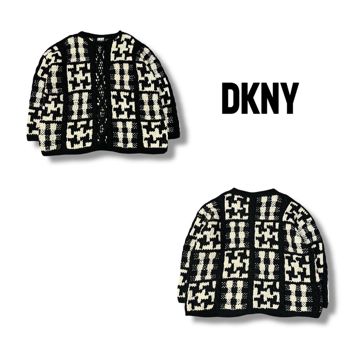  dkny 체크 울 니트 y13742 상품이미지1