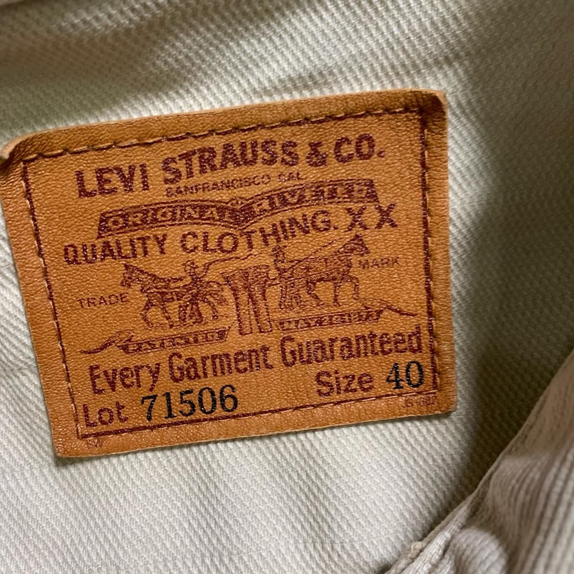 [40] 71506 리바이스 1세대 코튼 자켓 상품이미지6