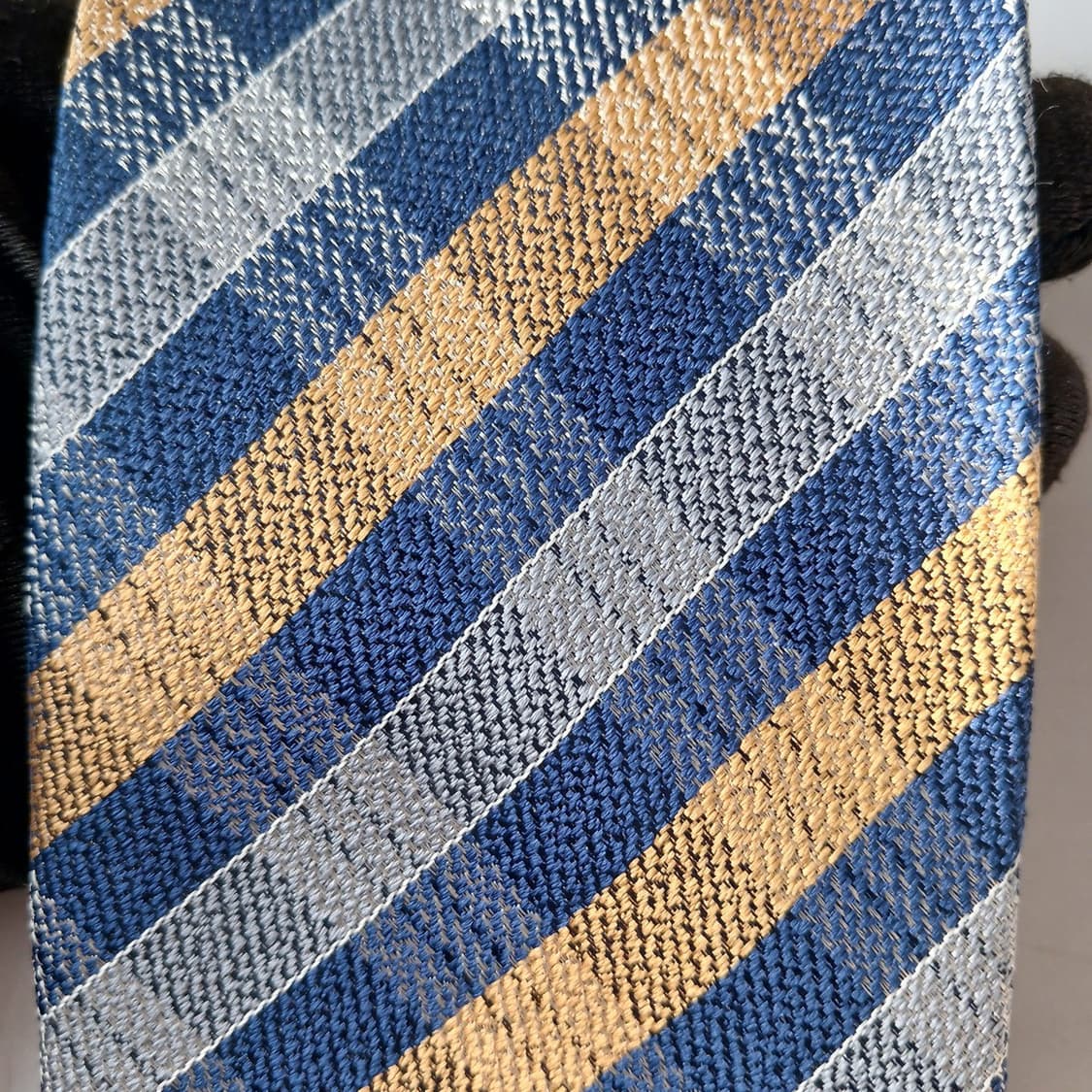 닥스 실크 블루 스트라이프 넥타이 8cm A+등급 A19811 상품이미지6