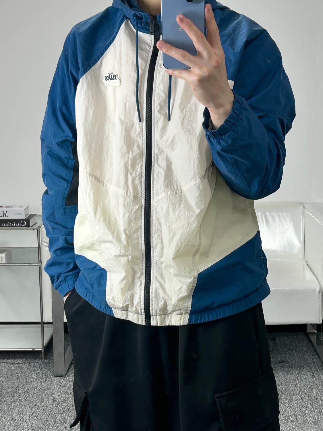 나이키 패치로고 배색 바람막이 L 상품이미지7
