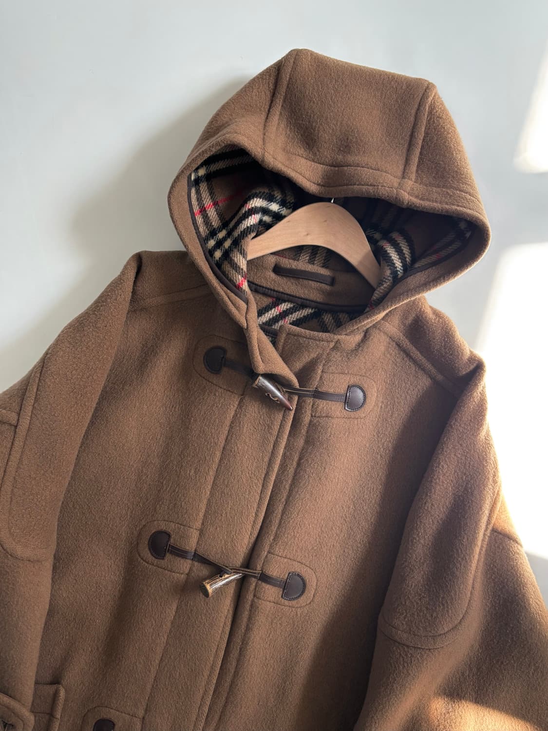 Burberry 버버리 브라운 후드 더플코트 상품이미지4