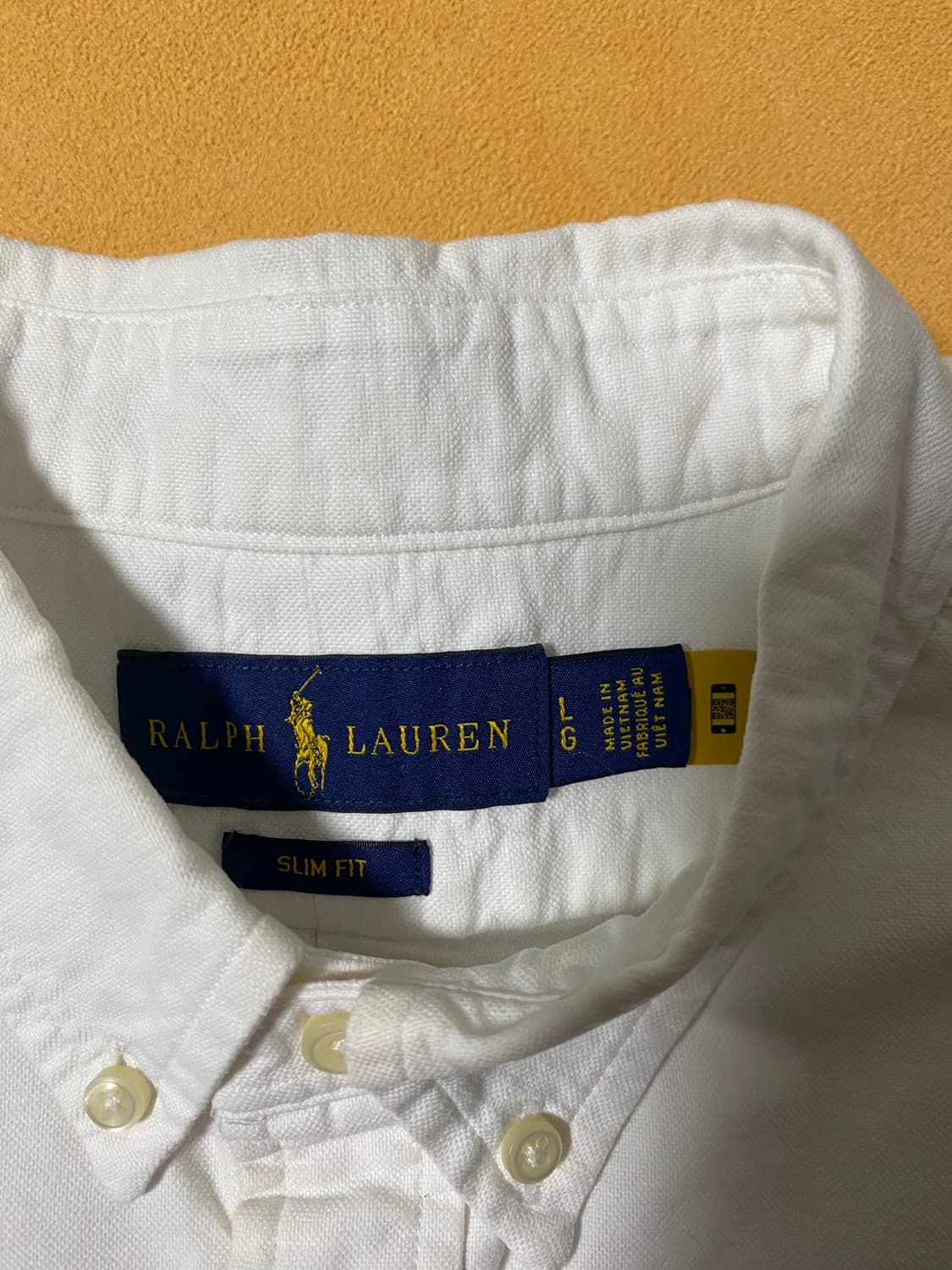 급처, 폴로 최신형QR택 옥스포드 화이트 셔츠 상품이미지3