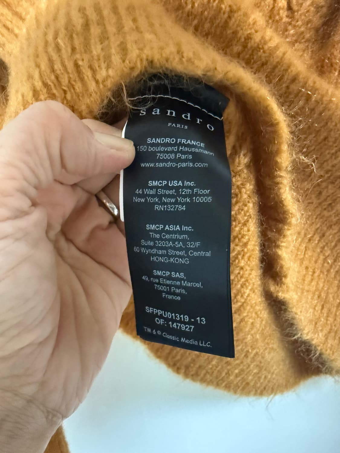 산드로(Sandro) 모헤어 혼방 케이블 니트 스웨터 1 상품이미지5