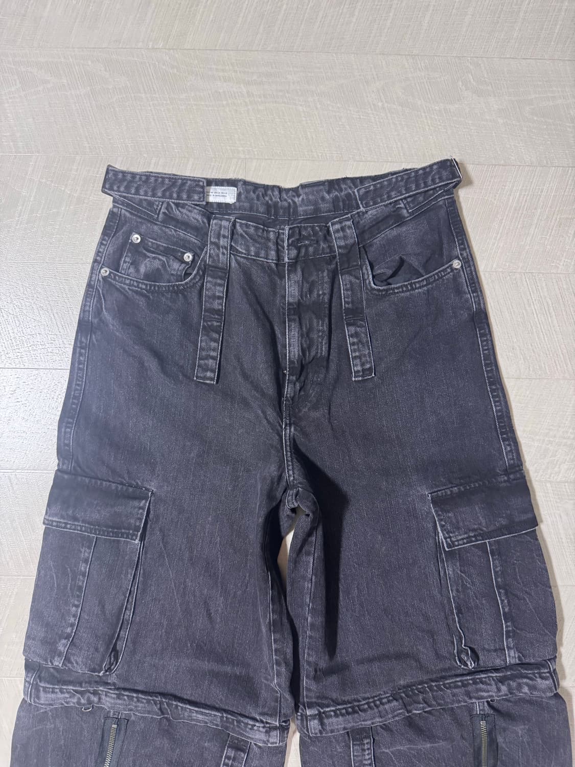 자라 디테처블 데님 팬츠 블랙 30 상품이미지2