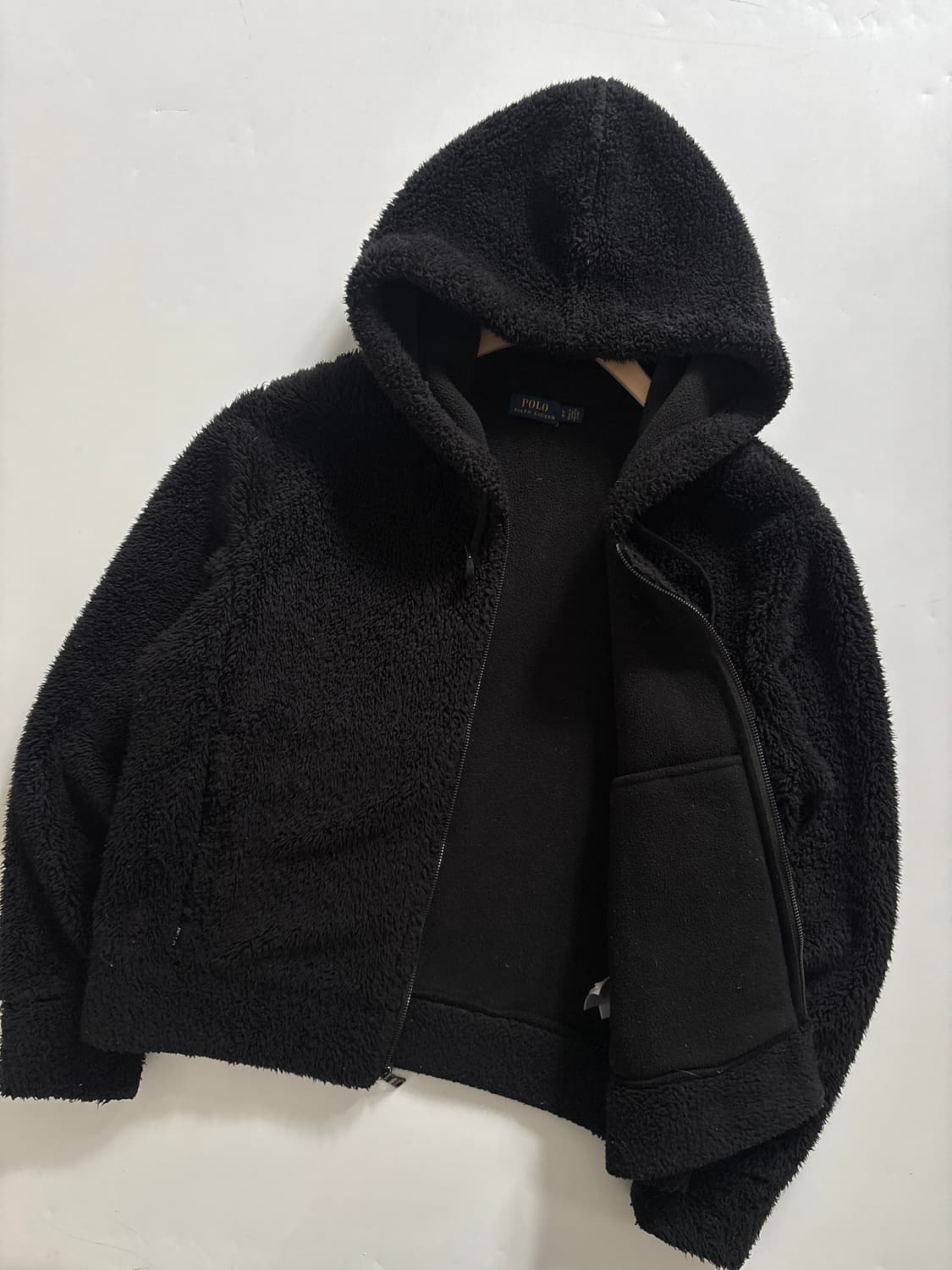 Polo 폴로 랄프로렌 신형 블랙컬러 플리스 후드집업 상품이미지5