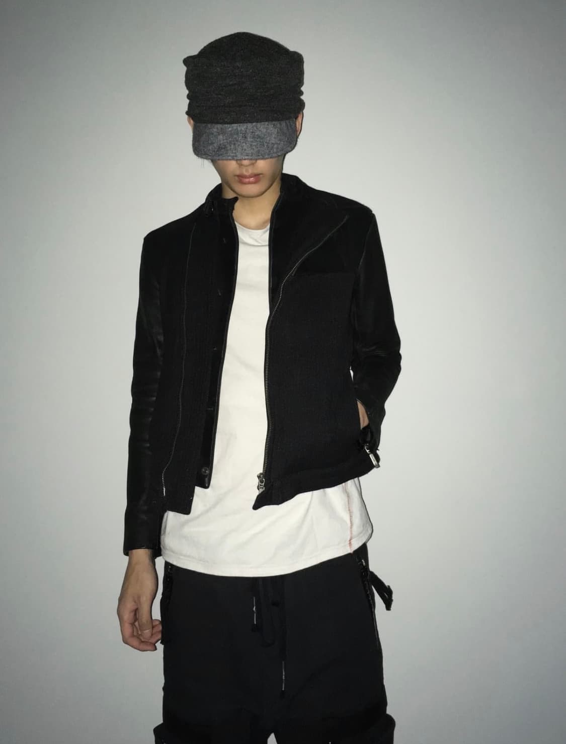 Yasuyki ishii leather sleeves jacket 상품이미지1