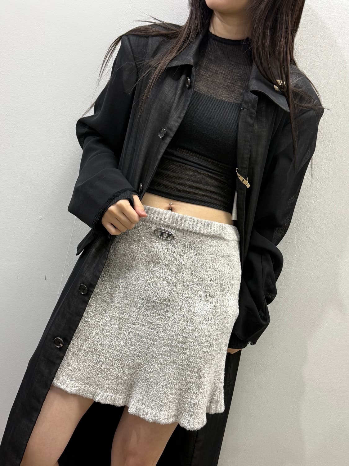 디젤 신형 D로고 숏타입 스커트 상품이미지1