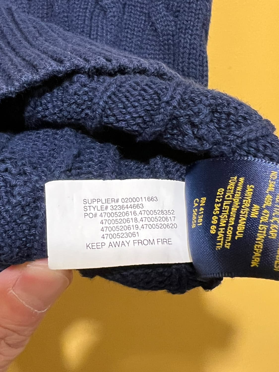 [여성XL] 폴로 랄프로렌 케이블 니트 베스트 네이비 포니 자수 상품이미지7